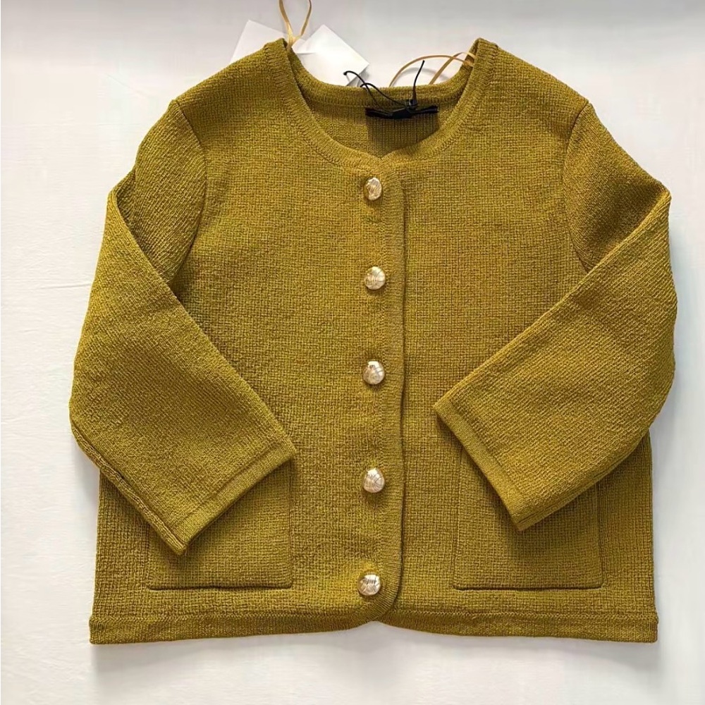 ZARA Knit Cardigan with golden buttons 2756/010 - Picture 14 of 15